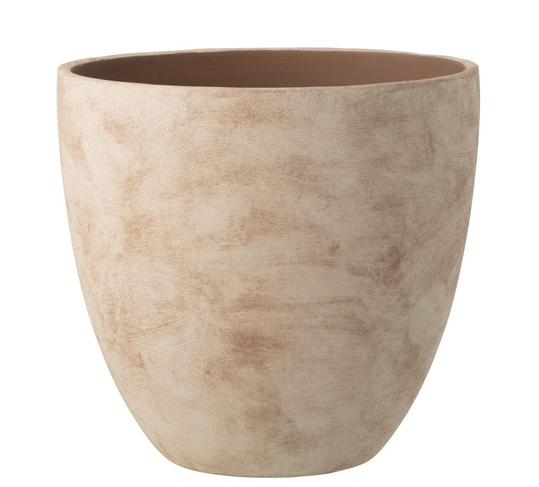 Béžový keramický obal na květináč Larigge XL - Ø 36*34 cm