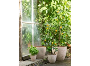 Béžový keramický obal na květináč Larigge XL - Ø 36*34 cm