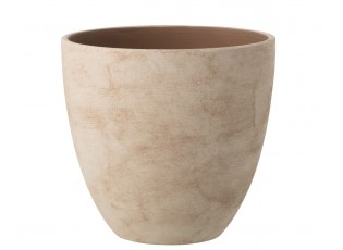 Béžový keramický obal na květináč Larigge L - Ø 30*29 cm