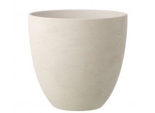 Bílý antik keramický obal na květináč Larigge XL - Ø 36*34 cm