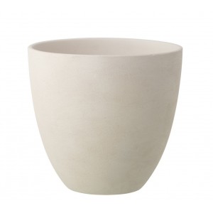 Bílý antik keramický obal na květináč Larigge L - Ø 30*29 cm