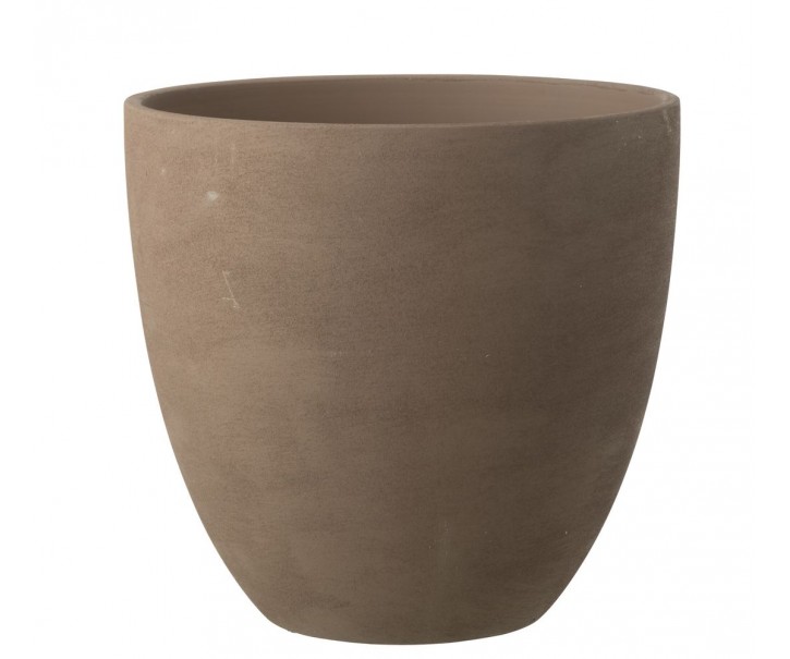 Taupe antik keramický obal na květináč Larigge XL - Ø 36*34 cm J-Line by Jolipa