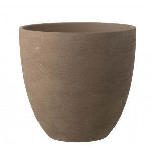 Taupe antik keramický obal na květináč Larigge XL - Ø 36*34 cm