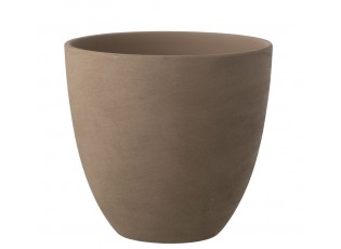 Taupe antik keramický obal na květináč Larigge L - Ø 30*29 cm
