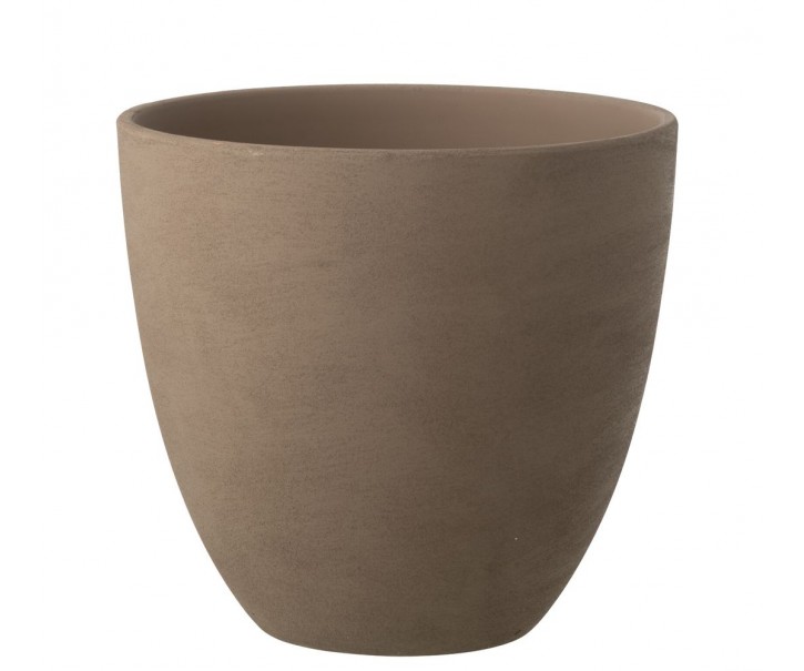 Taupe antik keramický obal na květináč Larigge L - Ø 30*29 cm J-Line by Jolipa
