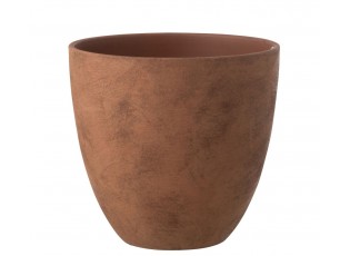 Rezavý antik keramický obal na květináč Larigge L - Ø 30*29 cm