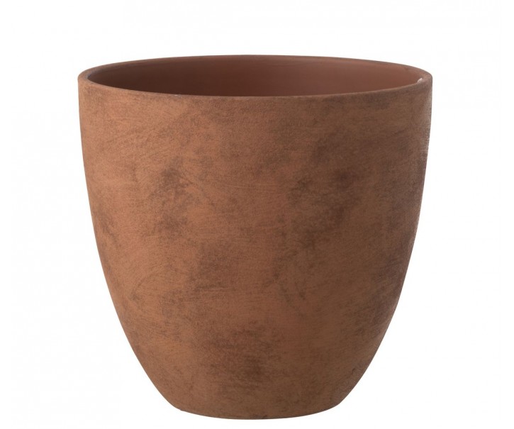 Rezavý antik keramický obal na květináč Larigge L - Ø 30*29 cm J-Line by Jolipa