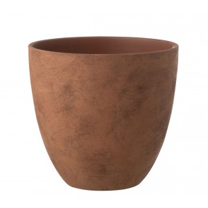 Rezavý antik keramický obal na květináč Larigge L - Ø 30*29 cm