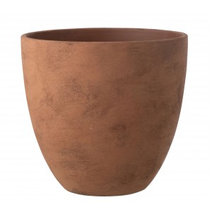 Rezavý antik keramický obal na květináč Larigge XL - Ø 36*34 cm