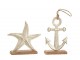 Set 2ks stříbrná raw dekorace hvězda a kotva Sea Decor - 20*5*19 cm J-Line by Jolipa