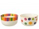 Set 2ks miska s barevnými pruhy a puntíky Polli Dot v krabičce - Ø 14*6 cm J-Line by Jolipa