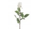 Dekorace umělá bílá růže poupě Anice - 74 cm J-Line by Jolipa