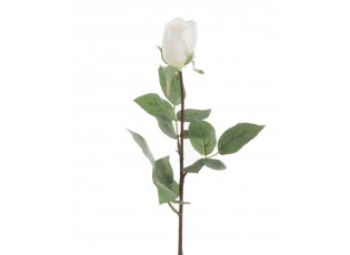 Dekorace umělá bílá růže poupě Anice - 74 cm