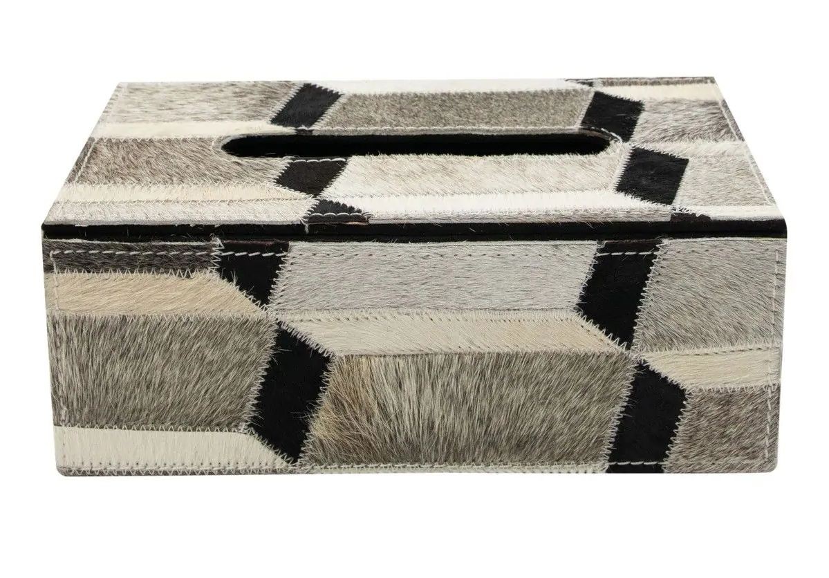 Kožený zásobník na papírové kapesníky multi - 25*14*9 cm