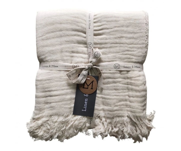 Krémový mušelínový pléd Nova Muslin - 140*200 cm Mars & More 