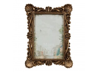 Bronzový antik fotorámeček s ornamenty Chateau - 15*2*20 cm / 10*15 cm