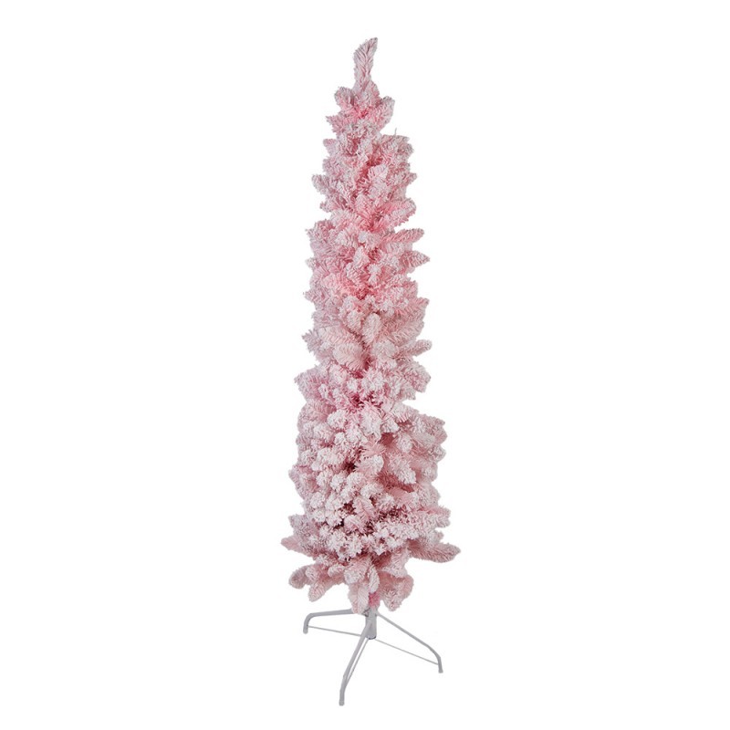 Růžový zasněžený umělý vánoční stromek Christmas Tree S - 30*30*120 cm
