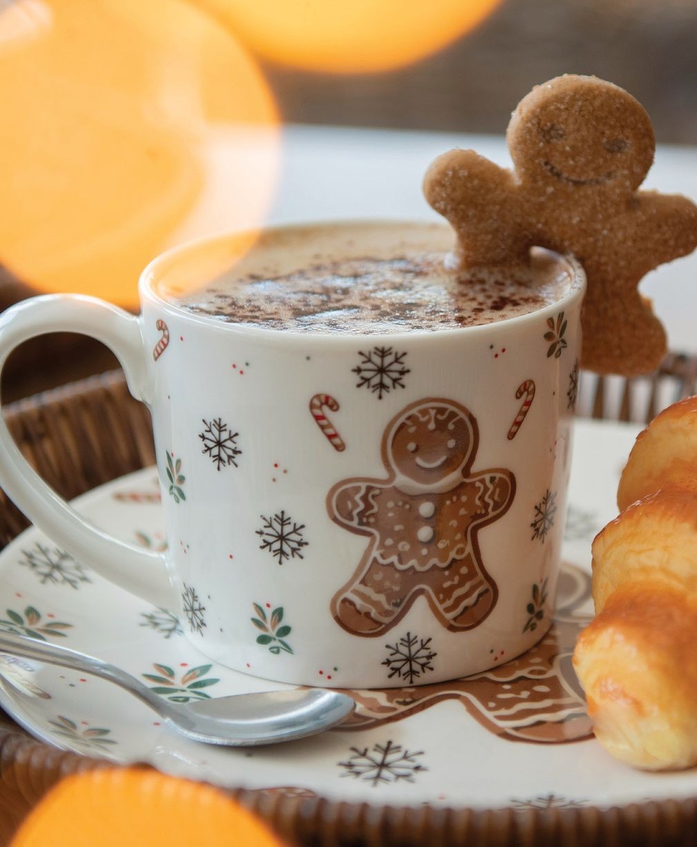 Porcelánový dezertní talířek s perníčkem Gingerbread Magic - Ø 20*2 cm