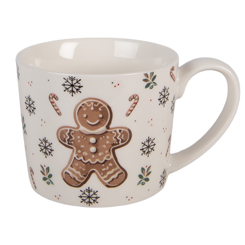 Bílý porcelánový hrnek s perníčkem Gingerbread Magic - 12*8*7 cm / 275 ml