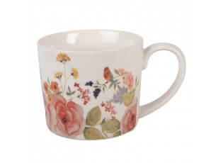 Porcelánový hrnek s květy Flower & Fiesta - 12*8*7 cm / 275 ml