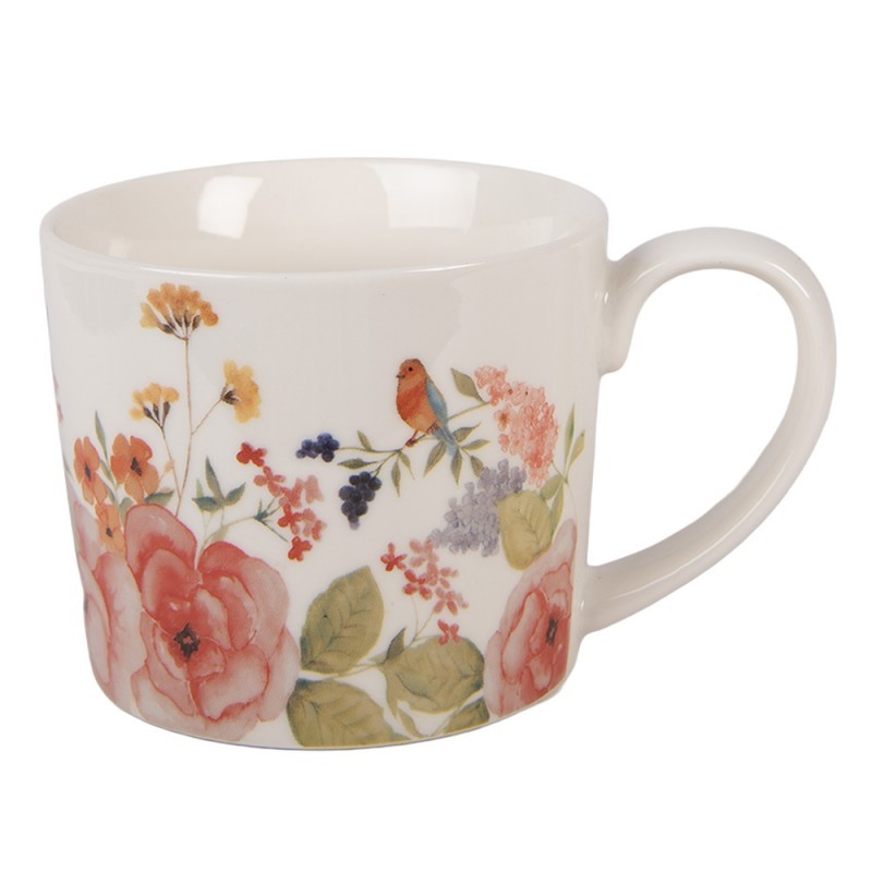Porcelánový hrnek s květy Flower & Fiesta - 12*8*7 cm / 275 ml