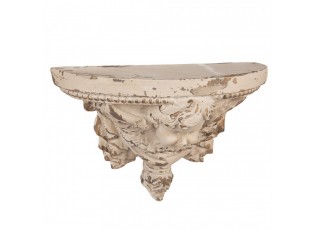 Béžový antik nástěnný podstavec s andílkem Baroque - 33*14*21 cm