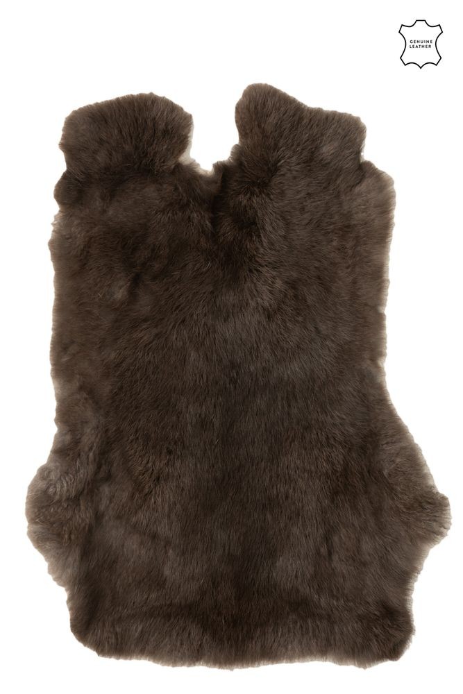  Tmavě hnědá králičí kůže Rabbi - 34*45cm