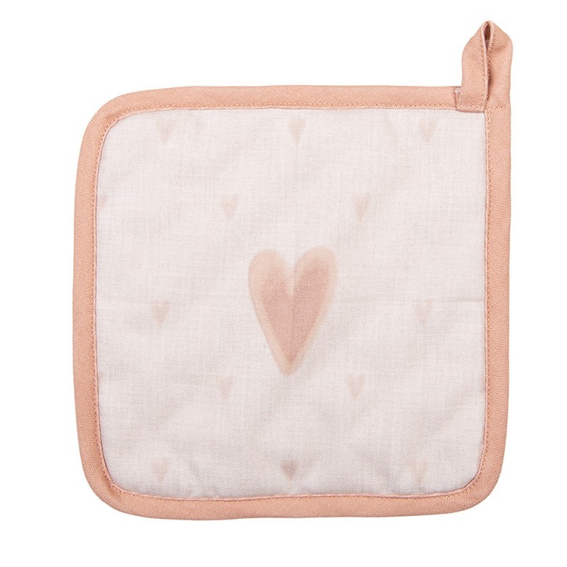 Bavlněná chňapka - podložka se srdíčky a domky Hearts & Houses - 20*20 cm
