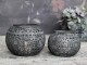 Zinkový kovový vintage svícen Vire zinc - Ø10*7 cm Chic Antique