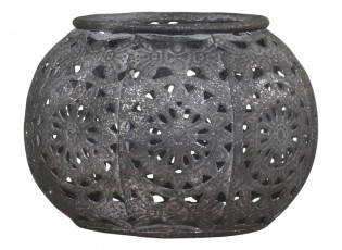 Zinkový kovový vintage svícen Vire zinc - Ø 10*7 cm