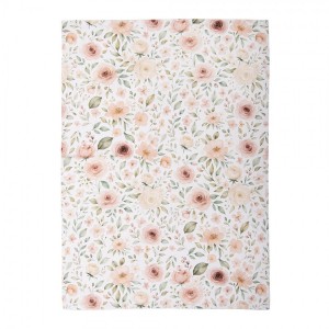 Bílá bavlněná utěrka s růžemi Soft Romantic Blush - 50*70 cm