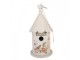 Béžová dekorace ptačí budka s ptáčky Home - Ø 19*40 cm Clayre & Eef