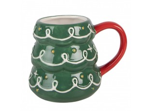 Mug Christmas Tree 350 Ml Green Ceramic - 13*10*8 cm / 300 ml
