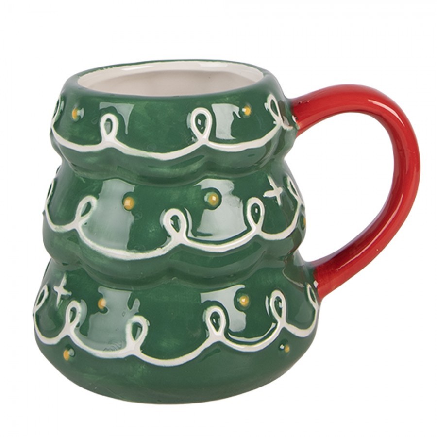 Mug Christmas Tree 350 Ml Green Ceramic - 13*10*8 cm / 300 ml
