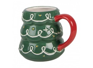 Mug Christmas Tree 350 Ml Green Ceramic - 13*10*8 cm / 300 ml