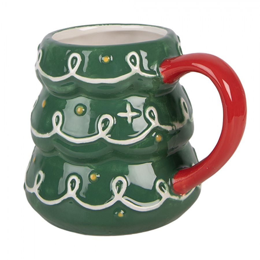Mug Christmas Tree 350 Ml Green Ceramic - 13*10*8 cm / 300 ml
