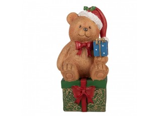 Christmas Decoration Figurine Bear 14x14x25 Cm Brown Plastic - 14*14*25 cm