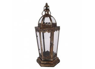 Bronzová antik kovová lucerna ve vintage stylu - 19*17*45 cm