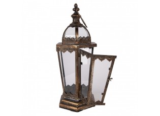 Bronzová antik kovová lucerna ve vintage stylu - 19*17*45 cm