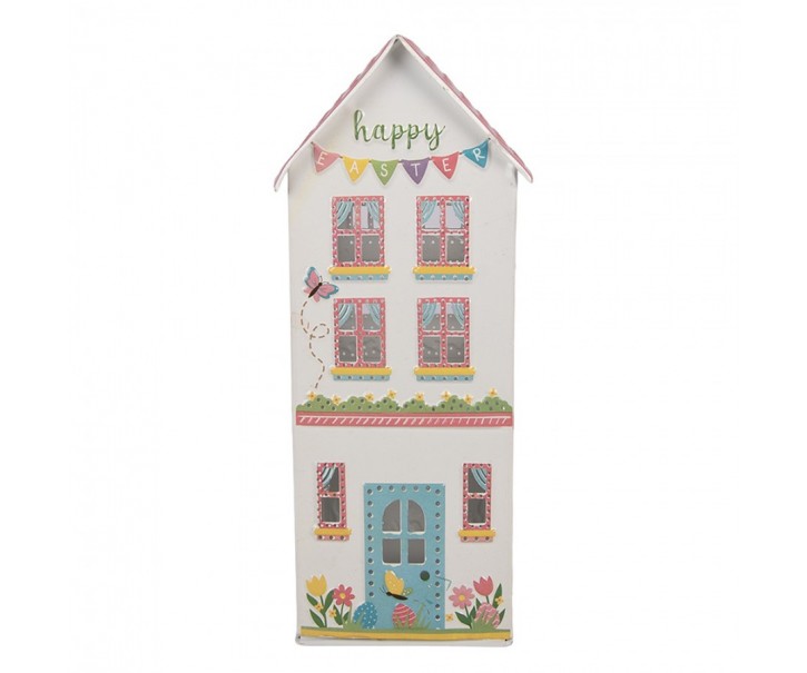 Decorative Figurine House 11x12x28 Cm White Metal - 11*12*28 cm Clayre & Eef