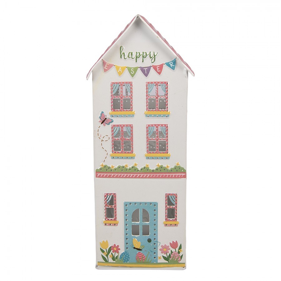 Decorative Figurine House 11x12x28 Cm White Metal - 11*12*28 cm