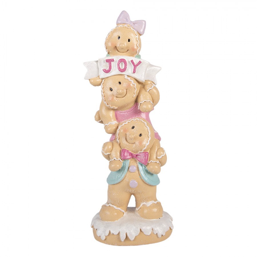 Christmas Decoration Figurine Gingerbread Man 11x9x30 Cm Brown Plastic - 11*9*30 cm