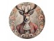 Servírovací podnos na noze s jelenem Collection Aristocrat - Ø 22*10 cm Clayre & Eef