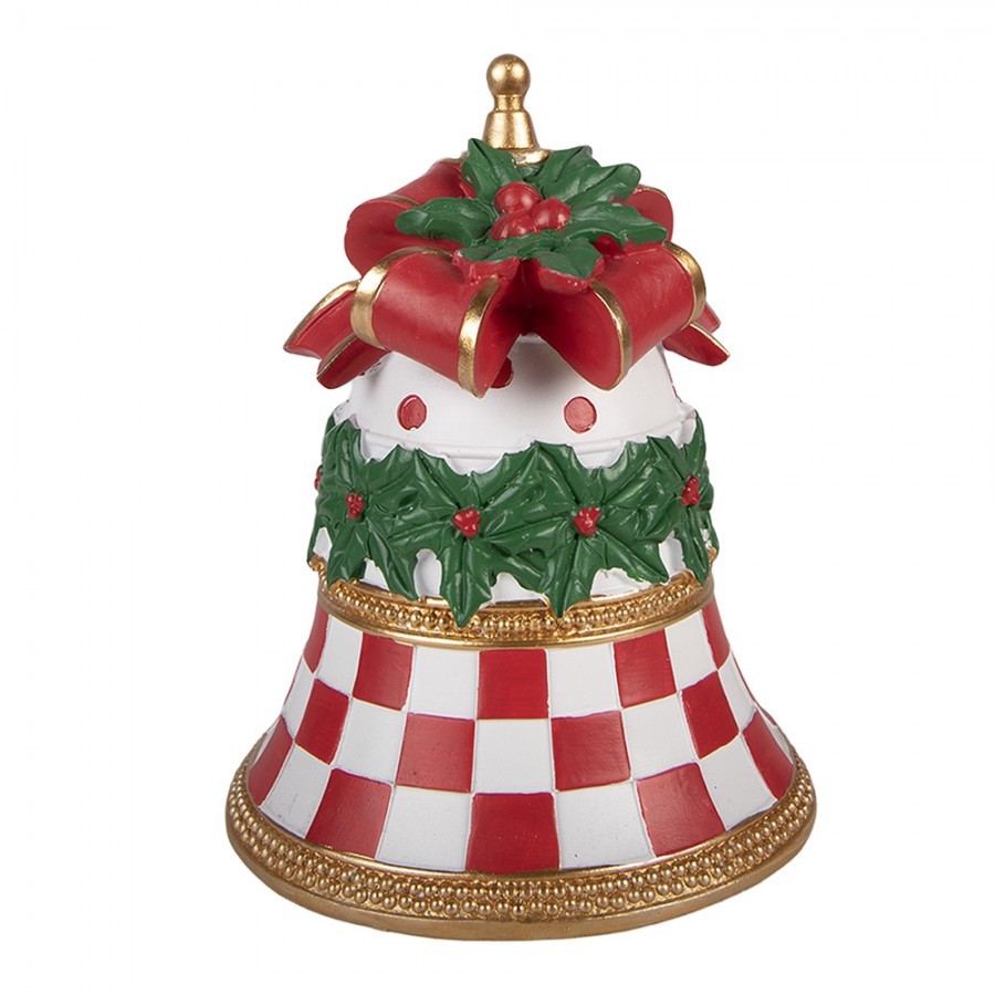 Christmas Decoration Figurine Bell ? 16x20 Cm White Plastic - ? 16*20 cm