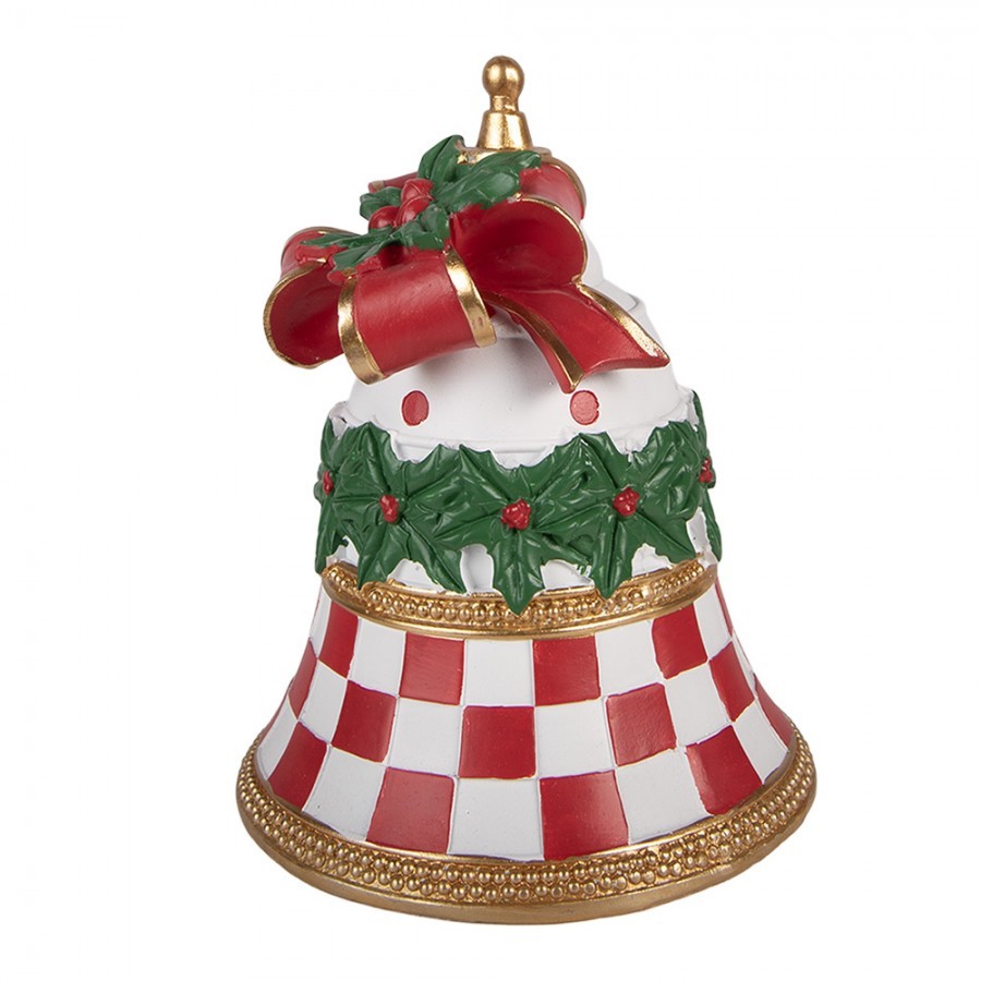 Christmas Decoration Figurine Bell ? 16x20 Cm White Plastic - ? 16*20 cm