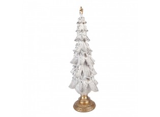 Christmas Decoration Figurine Christmas Tree 20x14x46 Cm White Plastic - 20*14*46 cm