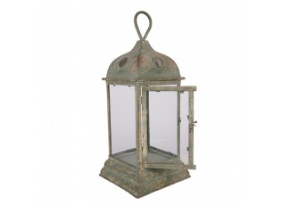 Zelená kovová vintage lucerna Simia - 20*20*49 cm
