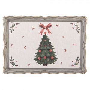 Plastový servírovací podnos / tác se stromky Christmas Harmony - 31*22*2 cm
