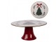 Plastový servírovací podnos na noze se stromky Christmas Harmony - Ø 22*10 cm Clayre & Eef