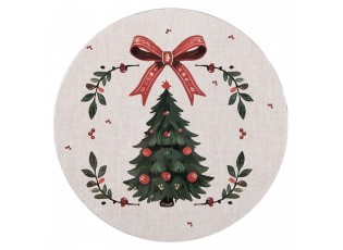 Plastový servírovací talíř se stromky Christmas Harmony - Ø 33*1 cm